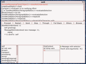a debugger for a remote unhandled exception
